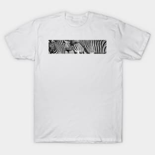 Photo-art zebra  stripes in oblong T-Shirt